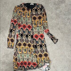 Alice + Olivia Red Gold Sheath Dress